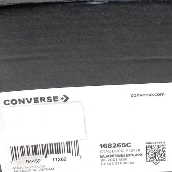 CONVERSE Shoes Mens Size 168265C CTAS BUKLE UP HI Malachite Pink Canvas Sneakers - Picture 7 of 7